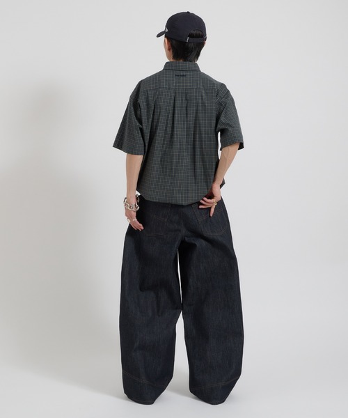 「Perushu」 半袖シャツ MEDIUM グリーン メンズ_画像9