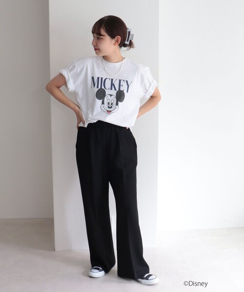 「GOOD ROCK SPEED」 半袖Tシャツ「Disneyコラボ」 FREE ネイビー レディース_画像2