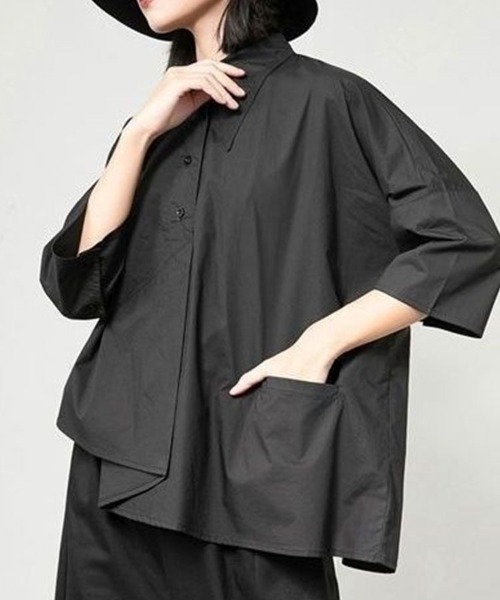 「SallyLunn」 半袖シャツ MEDIUM ブラック レディース_画像3