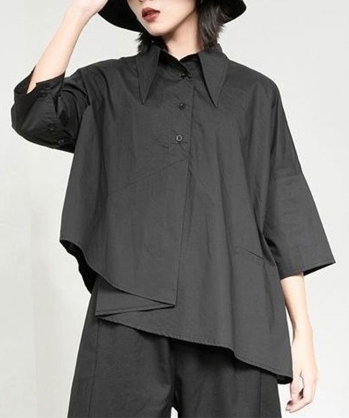 「SallyLunn」 半袖シャツ MEDIUM ブラック レディース_画像4