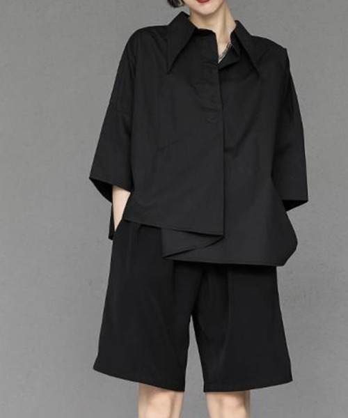 「SallyLunn」 半袖シャツ MEDIUM ブラック レディース_画像7