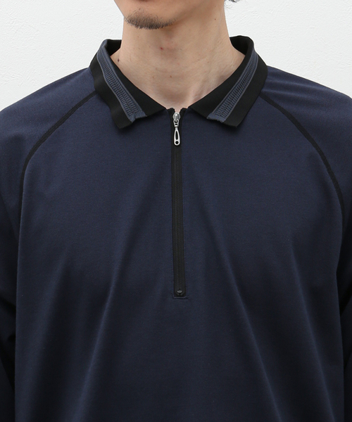 rajabrooke（ラジャブルック） 長袖ポロシャツ MEDIUM ブラック メンズ