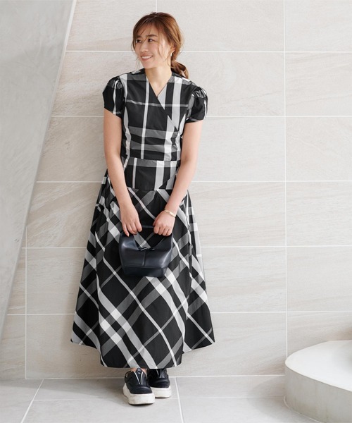 「ur's」 半袖ワンピース S ブルー系その他 レディース_画像6