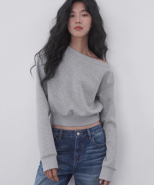 EIGHTHMONTH トレーナー スウェット アシンメトリースウェットトップス