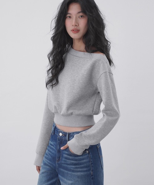 EIGHTHMONTH トレーナー スウェット アシンメトリースウェットトップス