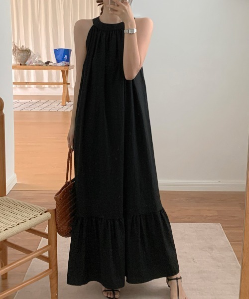 「FREE STYLISTS」 「YUGA」ノースリーブワンピース FREE ベージュ レディース_画像4