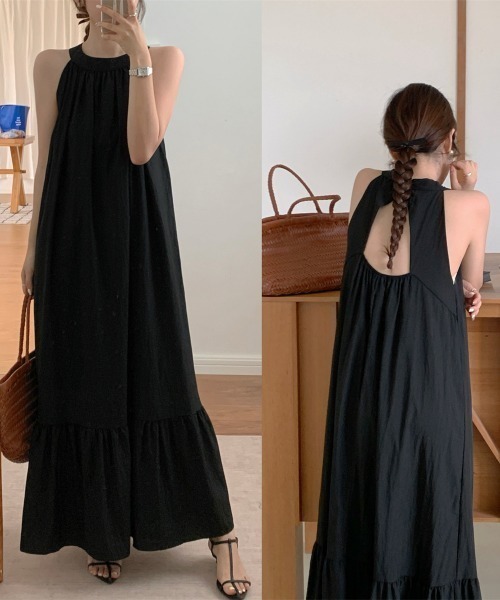 「FREE STYLISTS」 「YUGA」ノースリーブワンピース FREE ベージュ レディース_画像5