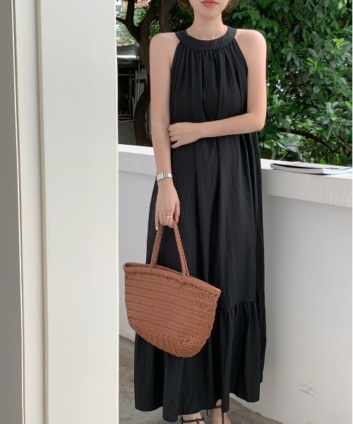 「FREE STYLISTS」 「YUGA」ノースリーブワンピース FREE ベージュ レディース_画像8