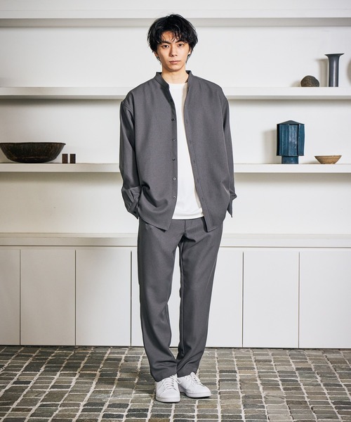 シャツ 「セットアップ」STR/PEバンドカラーシャツ / 592181 メンズ | LAKOLE | 09