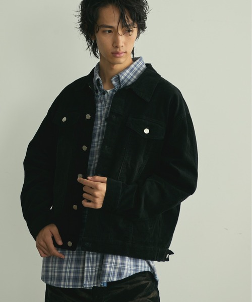 BLANK HOTEL ブルゾン アウター Blasted Corduroy Trucker Jacket