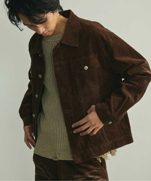 BLANK HOTEL ブルゾン アウター Blasted Corduroy Trucker Jacket