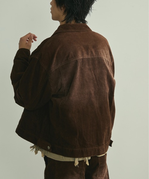 BLANK HOTEL ブルゾン アウター Blasted Corduroy Trucker Jacket