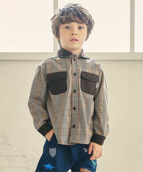 ブラウス シャツ 「リンク」チェックリンクシャツ キッズ 子供服 男の子 女の子 | apres les cours