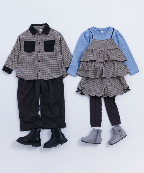 ブラウス シャツ 「リンク」チェックリンクシャツ キッズ 子供服 男の子 女の子 | apres les cours | 12