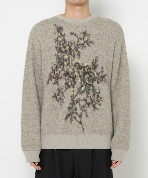 HARE（ハレ） セーター ニット フラワーモチーフメランジニット(HARE