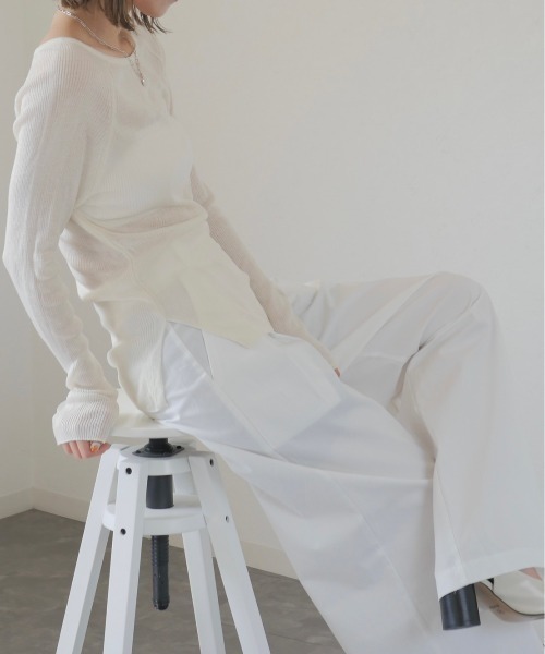 「Reurie'」 長袖ニット FREE グレー レディース_画像7