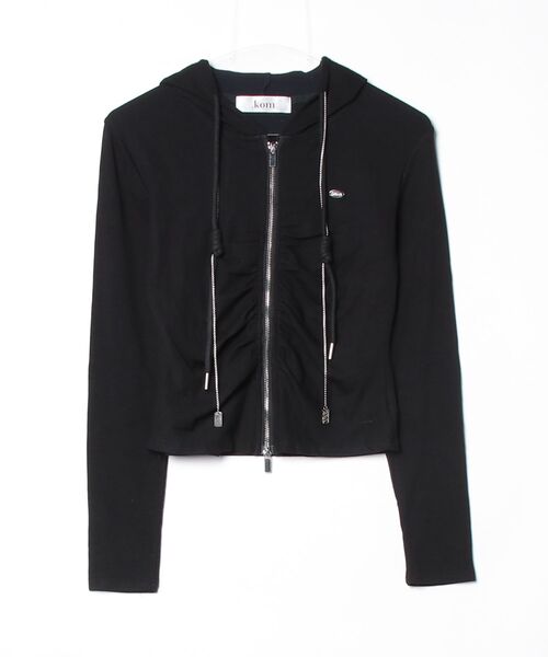 トップス KOME KOM（ドットコム） 「.KOM/ドットケーオーエム」Center Ruched Zip-Up