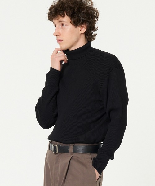 coca（コカ） セーター ニット リブ編みタートルネックニット メンズ