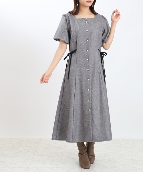 「ASTORIA ODIER」 半袖ワンピース LARGE ブラウン レディース_画像2