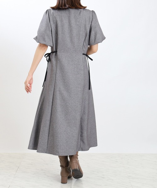 「ASTORIA ODIER」 半袖ワンピース LARGE ブラウン レディース_画像4