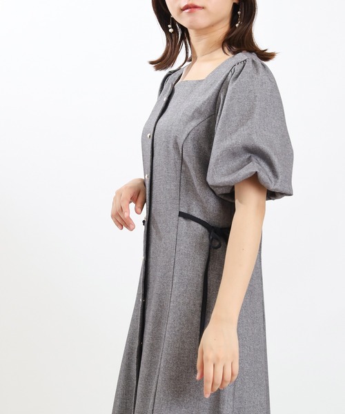 「ASTORIA ODIER」 半袖ワンピース LARGE ブラウン レディース_画像6