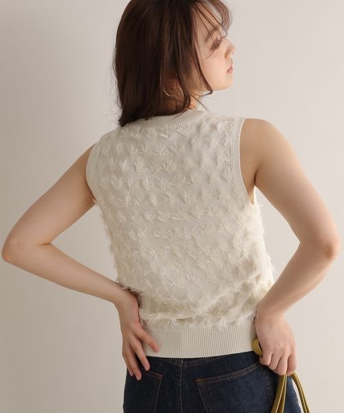 「Andemiu」 ノースリーブニット FREE ライトカーキ レディース_画像5