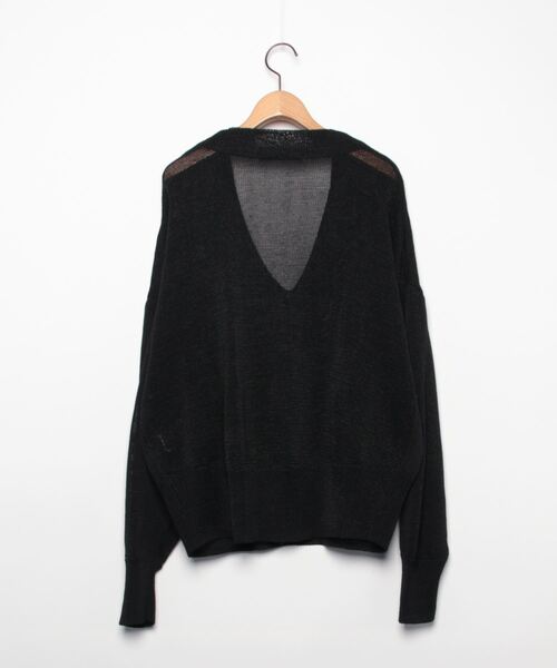 「AP STUDIO」 長袖ニット FREE ブラック レディース_画像2