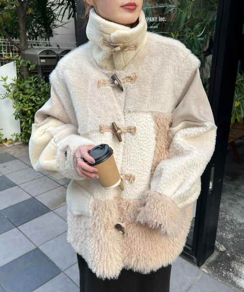 etsinta（エシンタ） ダッフルコート ONE SIZE オフホワイト