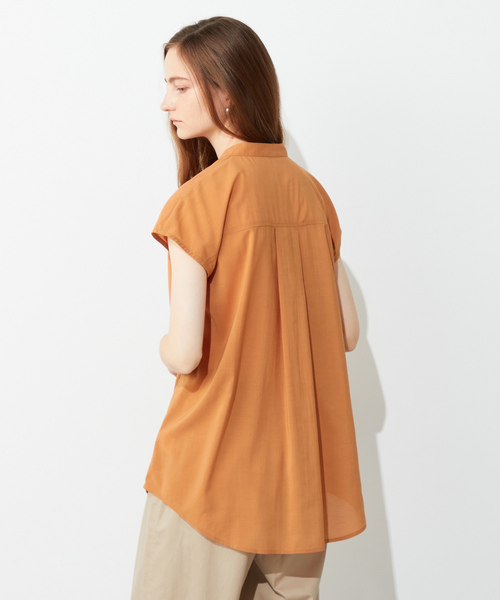 「LE SOUK HOLIDAY」 ノースリーブブラウス L オレンジ レディース_画像6