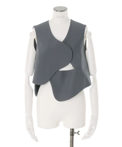 nagonstans asymmetry slit vest ベスト　グレー nagonstans asymmetry slit vest ベスト グレー