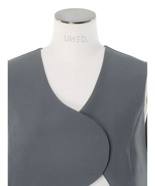 nagonstans asymmetry slit vest ベスト　グレー nagonstans asymmetry slit vest ベスト グレー asymmetry vest｜M