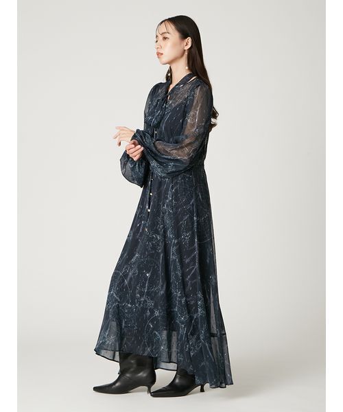 FRAY I.D（フレイ・アイディー） ワンピース ホロスコーププリント