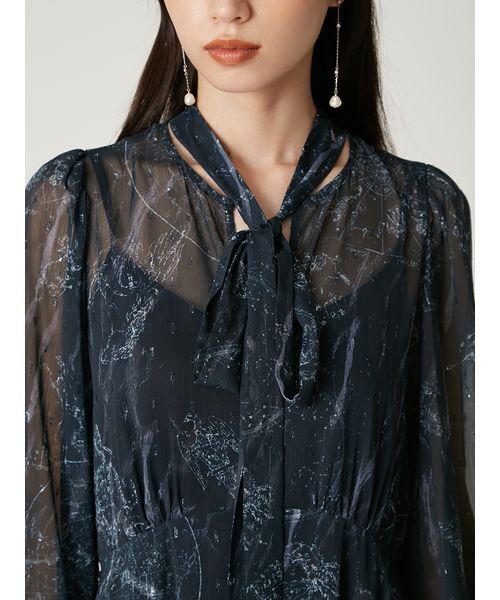 FRAY I.D（フレイ・アイディー） ワンピース ホロスコーププリント