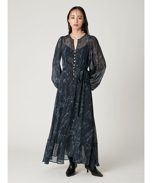 FRAY I.D（フレイ・アイディー） ワンピース ホロスコーププリント