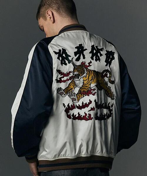 NOT4NERD スカジャン NOT4NERD/ノットフォーナード/Horned Tiger Satin