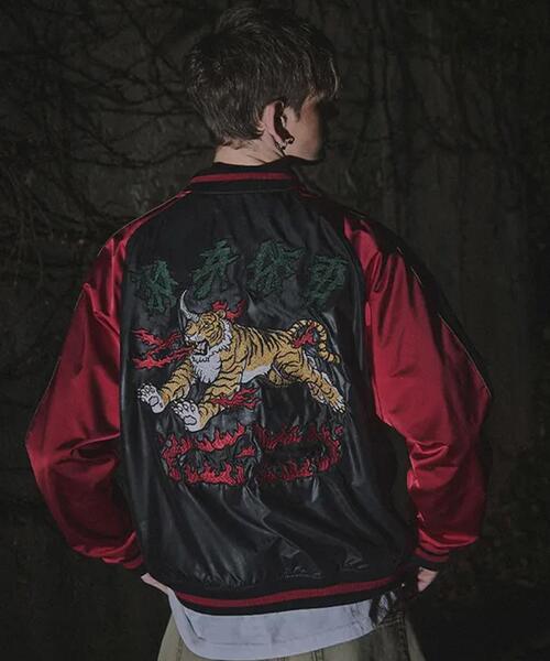NOT4NERD スカジャン NOT4NERD/ノットフォーナード/Horned Tiger Satin