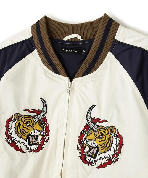NOT4NERD スカジャン NOT4NERD/ノットフォーナード/Horned Tiger Satin