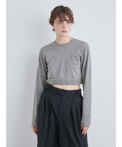 「MIESROHE」 長袖ニット FREE ネイビー レディース_画像2