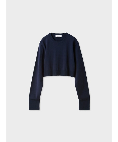 「MIESROHE」 長袖ニット FREE ネイビー レディース_画像7
