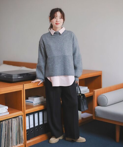 【NEW】ルクールブラン（le．coeur blanc）/ジャージーイージーワイドパンツ le.coeur blanc（ルクールブラン） パンツ ジャージーイージーワイド