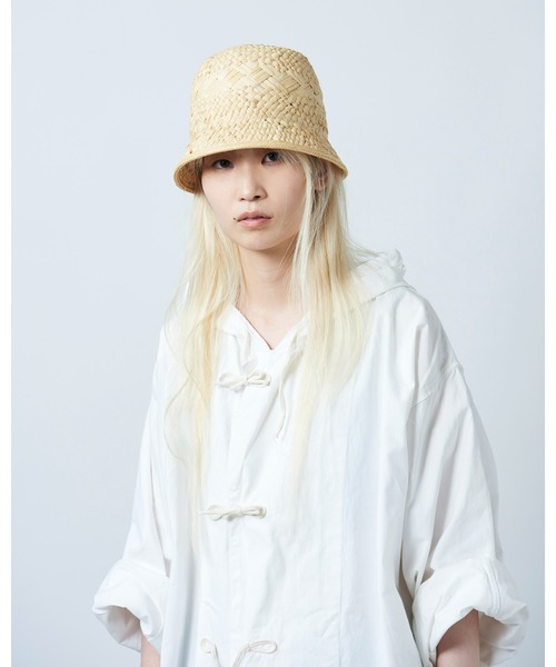「La Maison de Lyllis」 ストローハット 57cm ブラック レディース_画像8