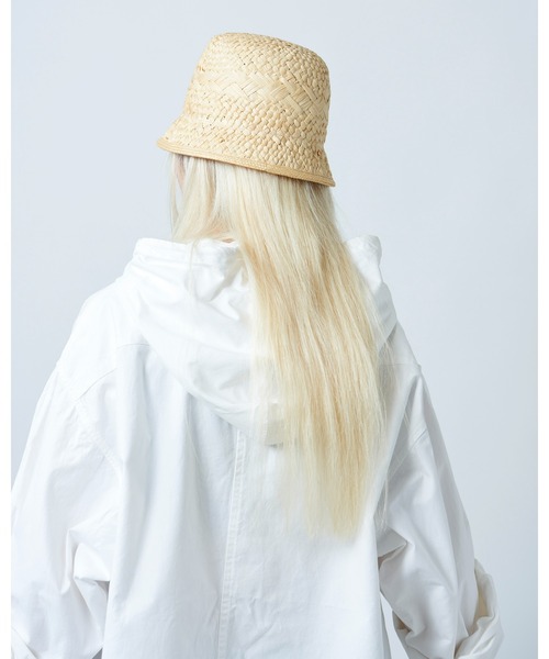 「La Maison de Lyllis」 ストローハット 57cm ブラック レディース_画像9