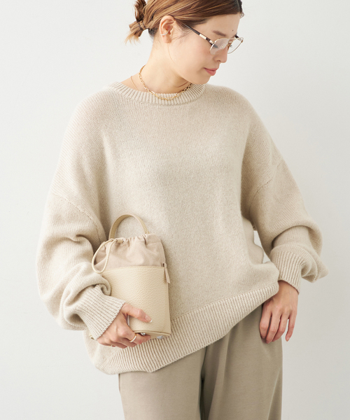 未使用級】ドゥーズィエムクラス ふわふわ シャギー ボートネックプル