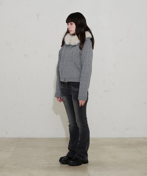 FCMM パーカー 「日本限定」FUR HOODIE KNIT / ファーフーディニット