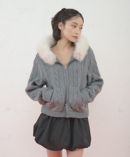 FCMM パーカー 「日本限定」FUR HOODIE KNIT / ファーフーディニット