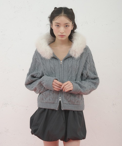 FCMM パーカー 「日本限定」FUR HOODIE KNIT / ファーフーディニット