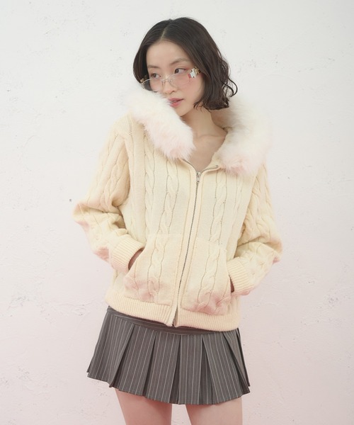 FCMM パーカー 「日本限定」FUR HOODIE KNIT / ファーフーディニット