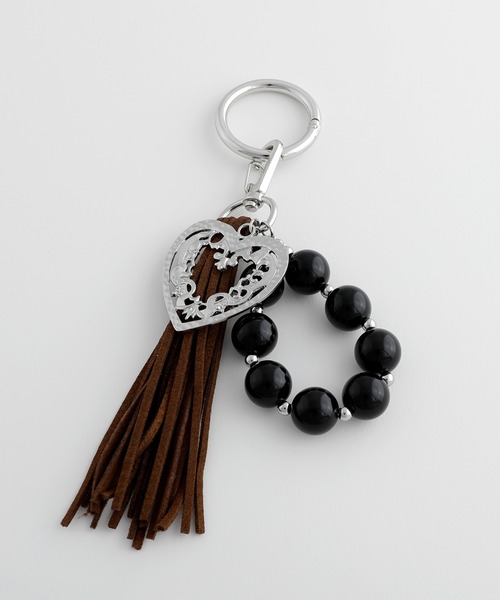 チャーム オリジナルバッグチャーム ブラウン×ハート「JC4936