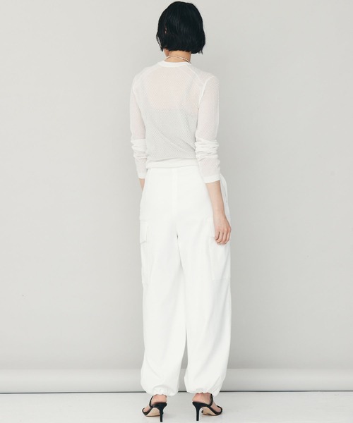 「Curensology」 カーゴパンツ 38 ホワイト レディース_画像4