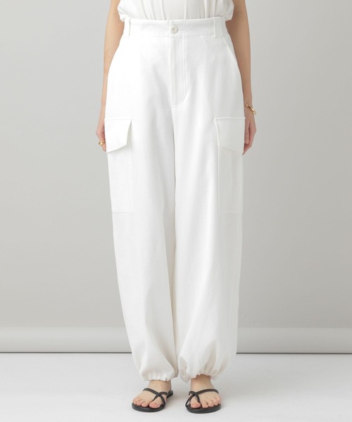 「Curensology」 カーゴパンツ 38 ホワイト レディース_画像7